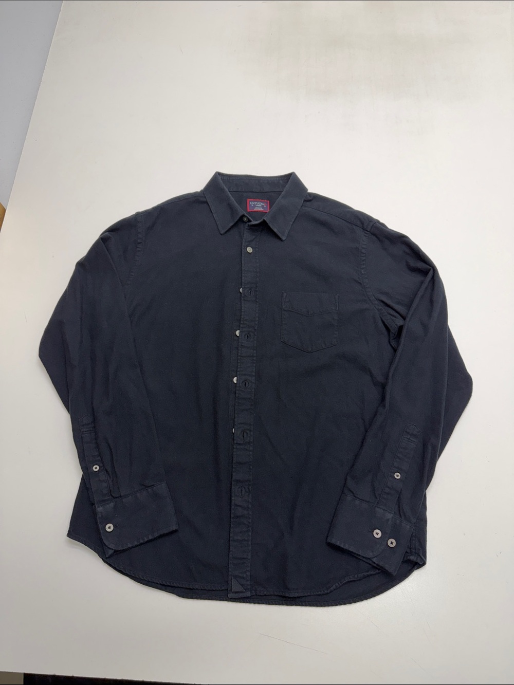 UNTUCKit Men’s Large Black Soft Flannel Shirt